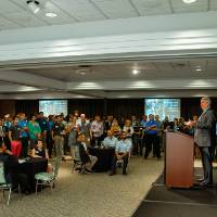 Guests at the Engineering Design Project Preview Event